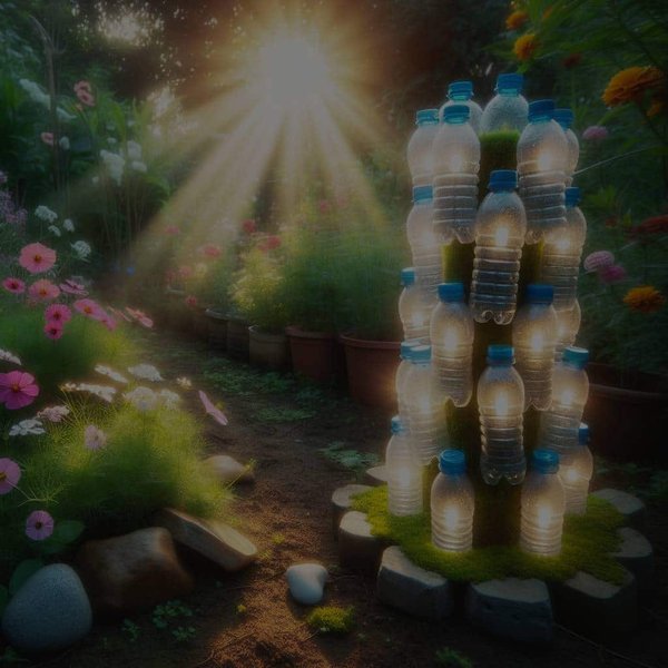 Quelle astuce pour fabriquer un éclairage de jardin autonome avec des bouteilles en plastique recyclées ?