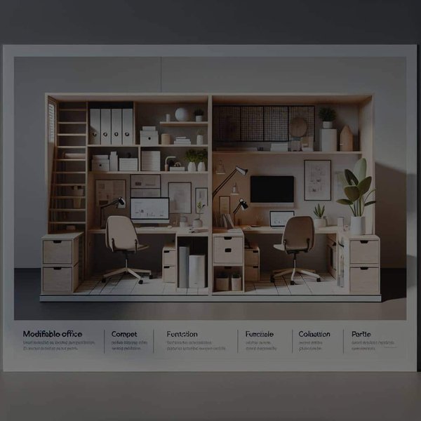 Comment concevoir un espace de travail à domicile modulable pour deux personnes ?